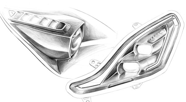 Нарисованные фары для машины