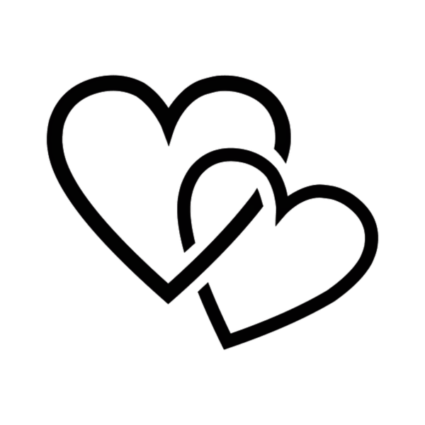 Сердечко чб