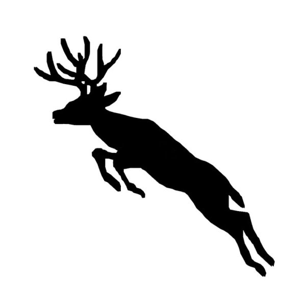 Олень в прыжке силуэт