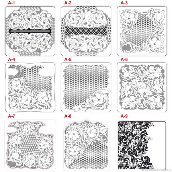 Схемы тиснения Шеридан