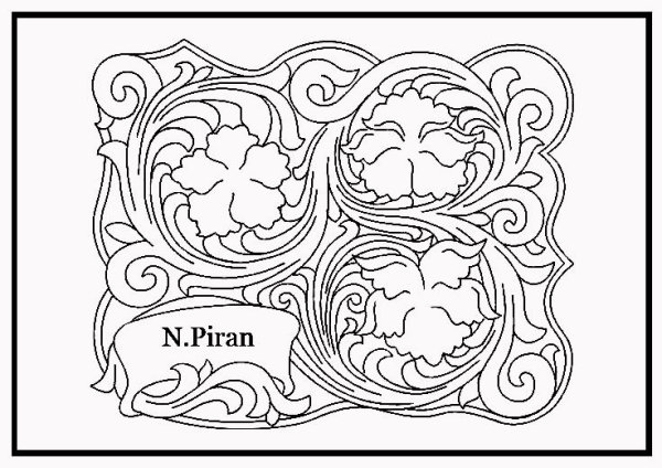 Узоры для тиснения кожи в стиле Шеридан