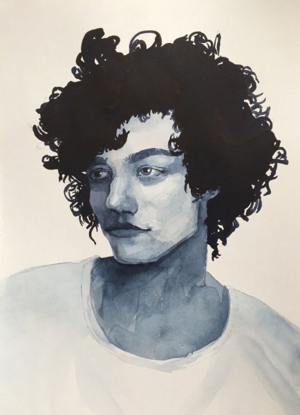 Кудрявые волосы у парней рисунок