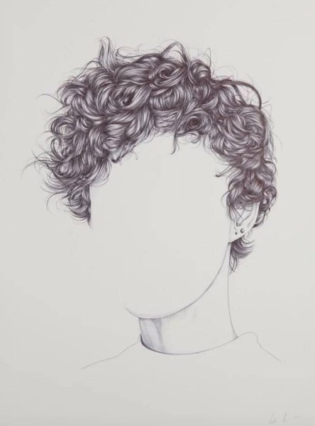 Кудрявый парень арт