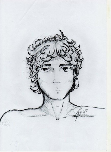 Арт парень с кудряшками