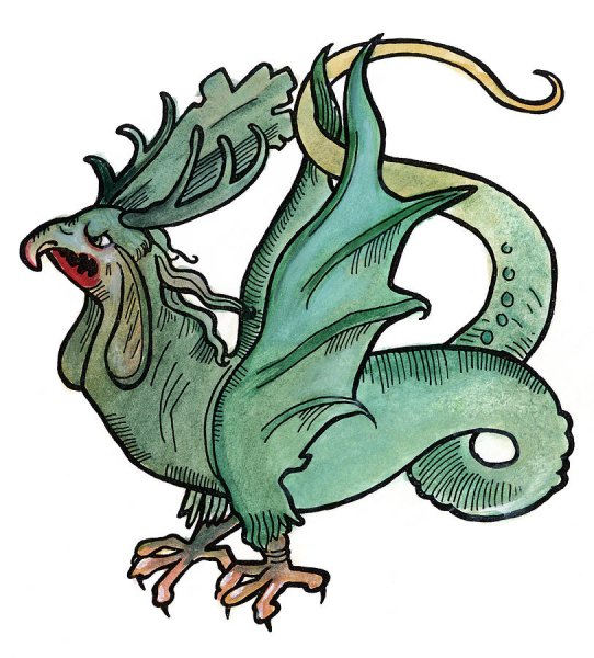 Василиск рисунок цветной