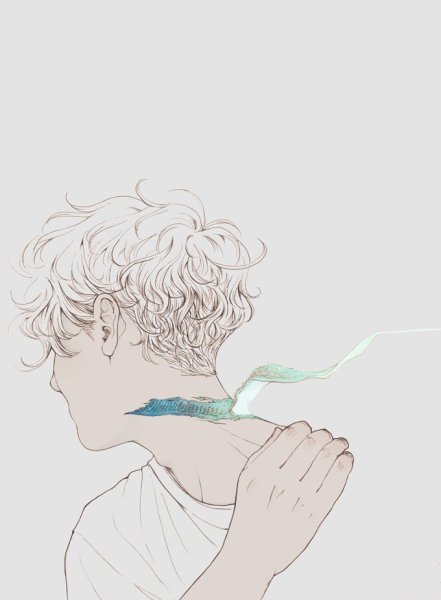 Скетчи кудрявых мальчиков