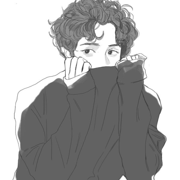 Короткие волнистые волосы для срисовки