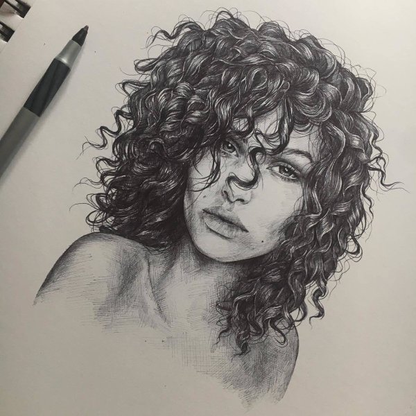 Причёски для рисования кудрявые