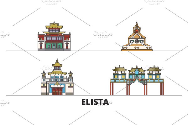 Хурул Элиста вектор