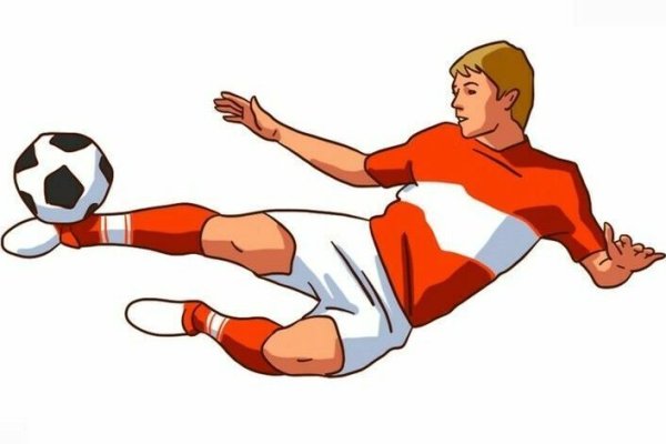 Рисунок футболиста с мячом