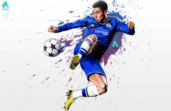 Эден Азар рисунок