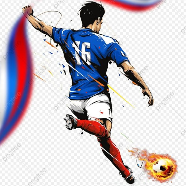 Футбольный игрок рисунок
