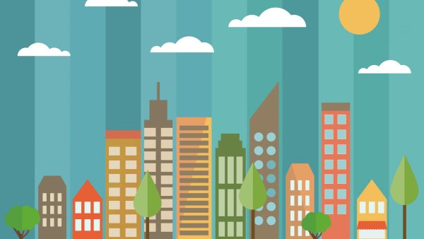 Город иллюстрация
