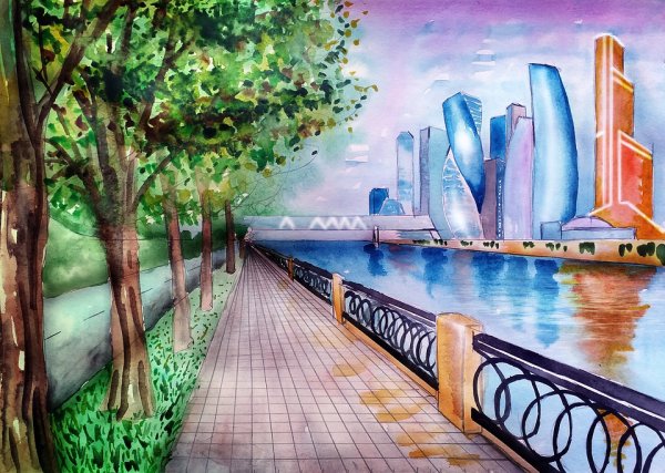 Рисование город