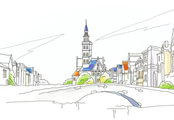 Векторный городской пейзаж