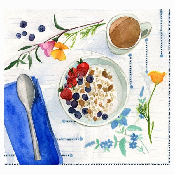 Мой полезный завтрак рисунок