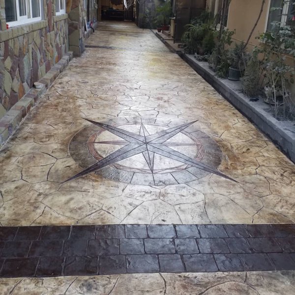 Печатный бетон штамп Эгео