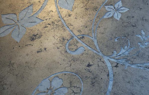 Наливной бетонный пол с орнаментом