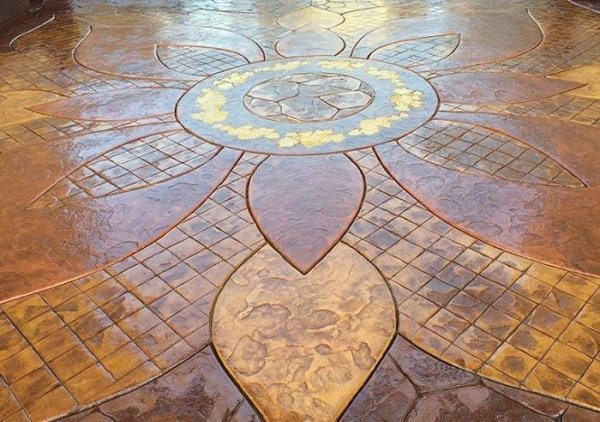 Печатный бетон технология нанесения