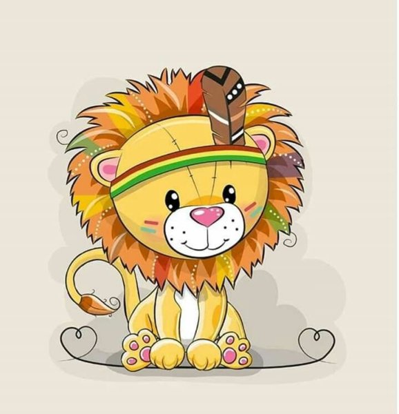 Львенок рисунок