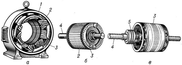 Статор и ротор электродвигателя схема