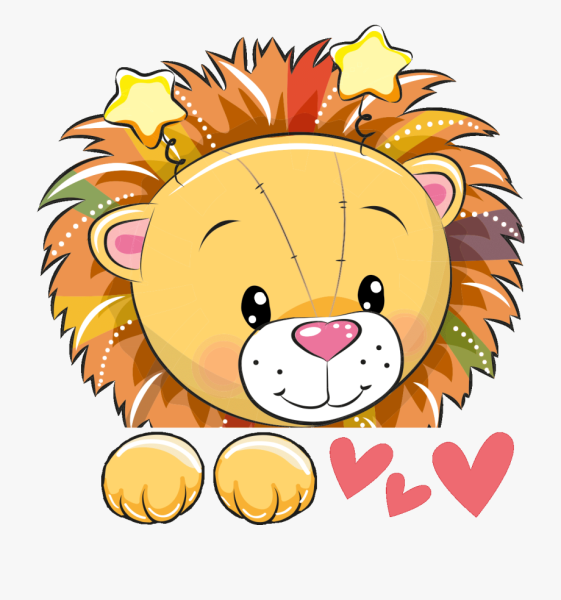 Львенок на прозрачном фоне