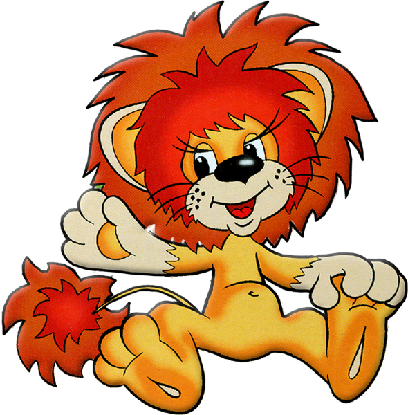 Лев мультяшный милый