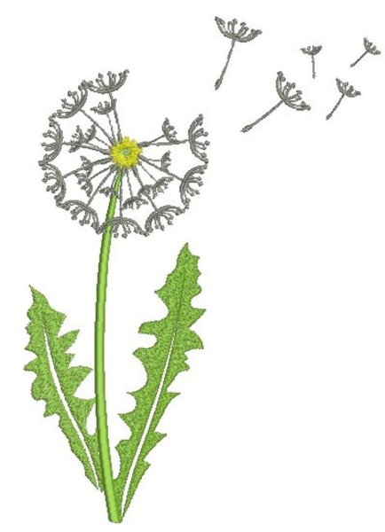 Лист одуванчика трафарет