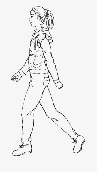 Ходьба зарисовка