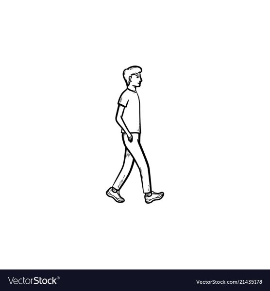 Зарисовки идущего человека