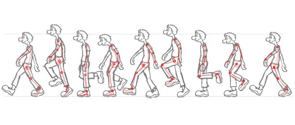 Анимация ходьбы вид сбоку