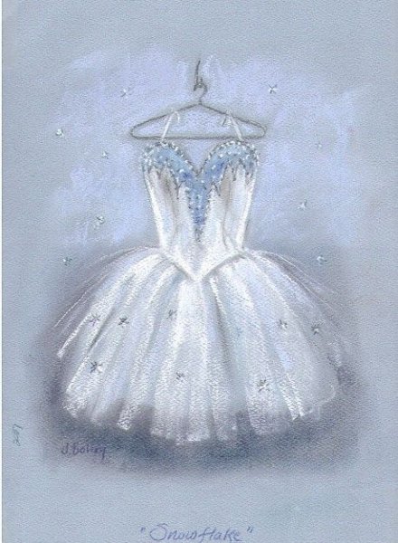 Платье для балета со снежинками