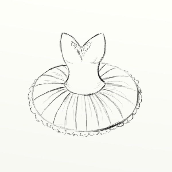 Балетная пачка раскраска