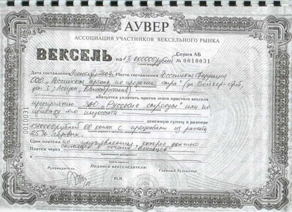 Аваль векселя это