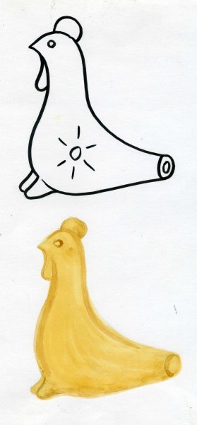 Глиняная игрушка рисование