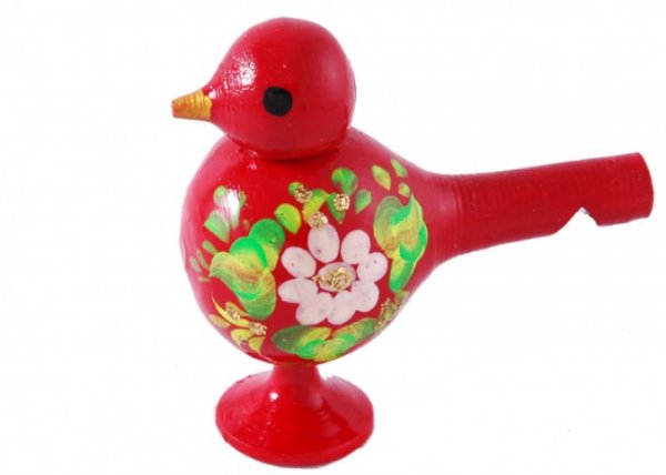 Народная игрушка свистулька птичка