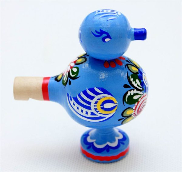 Городецкая роспись свистульки