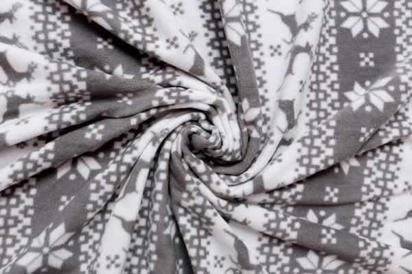 Флисовая ткань с принтом