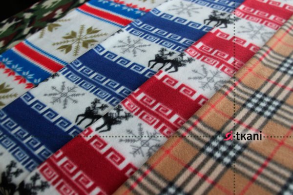 Флис с новогодним рисунком