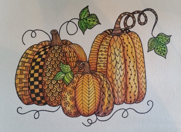 Зентангл тыква