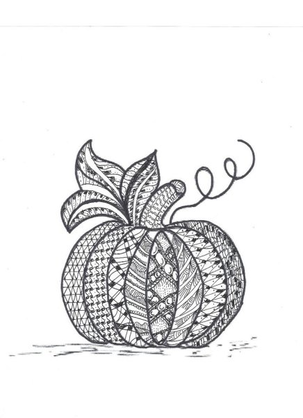 Зентангл тыква