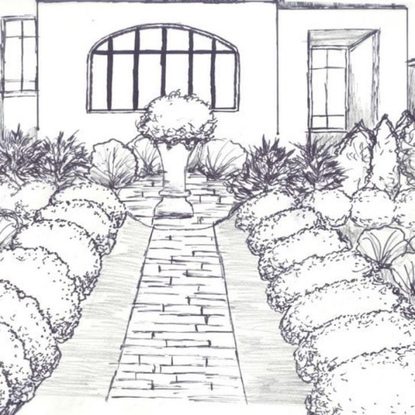 Ландшафтный дизайн набросок