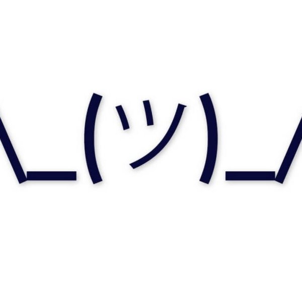 Смайлик из символов пожимающий плечами