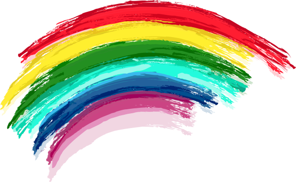 Радуга на белом фоне