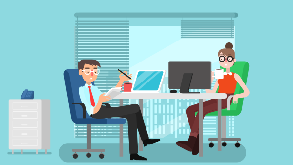 Люди в офисе иллюстрация