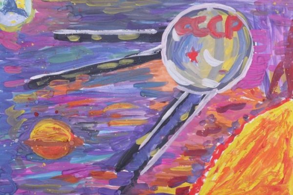 Рисунок на тему космос Спутник