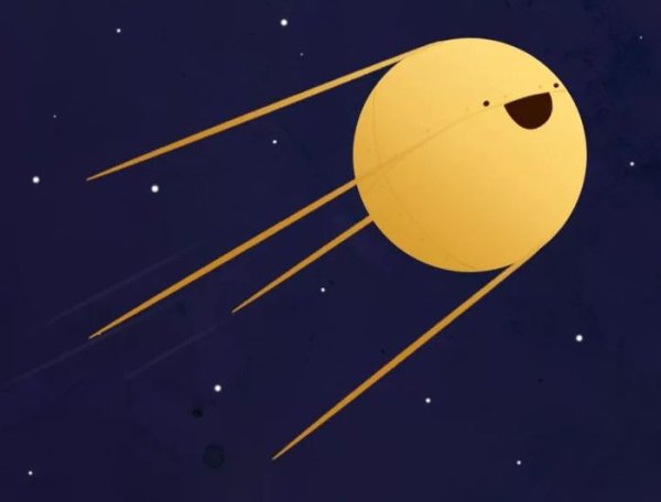 Спутник мультяшный