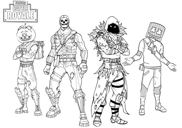 Раскраска ФОРТНАЙТ