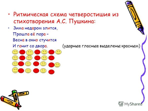 Ритмическая схема стихотворения