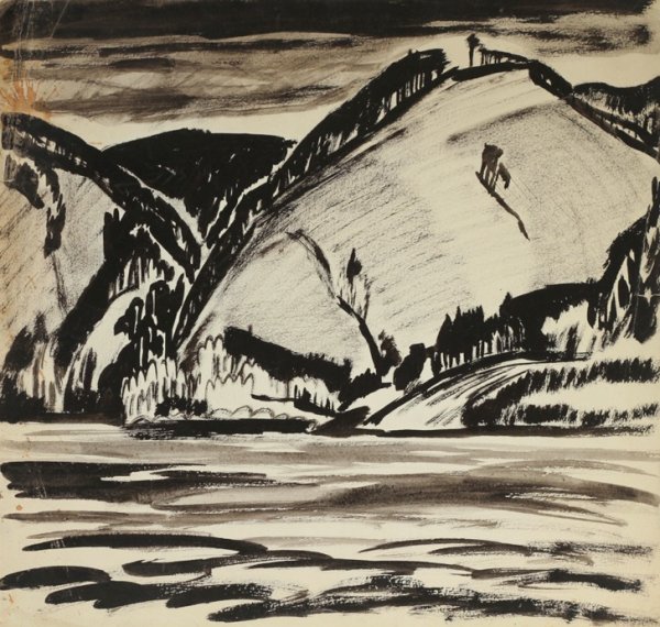 Река Енисей рисунок для детей